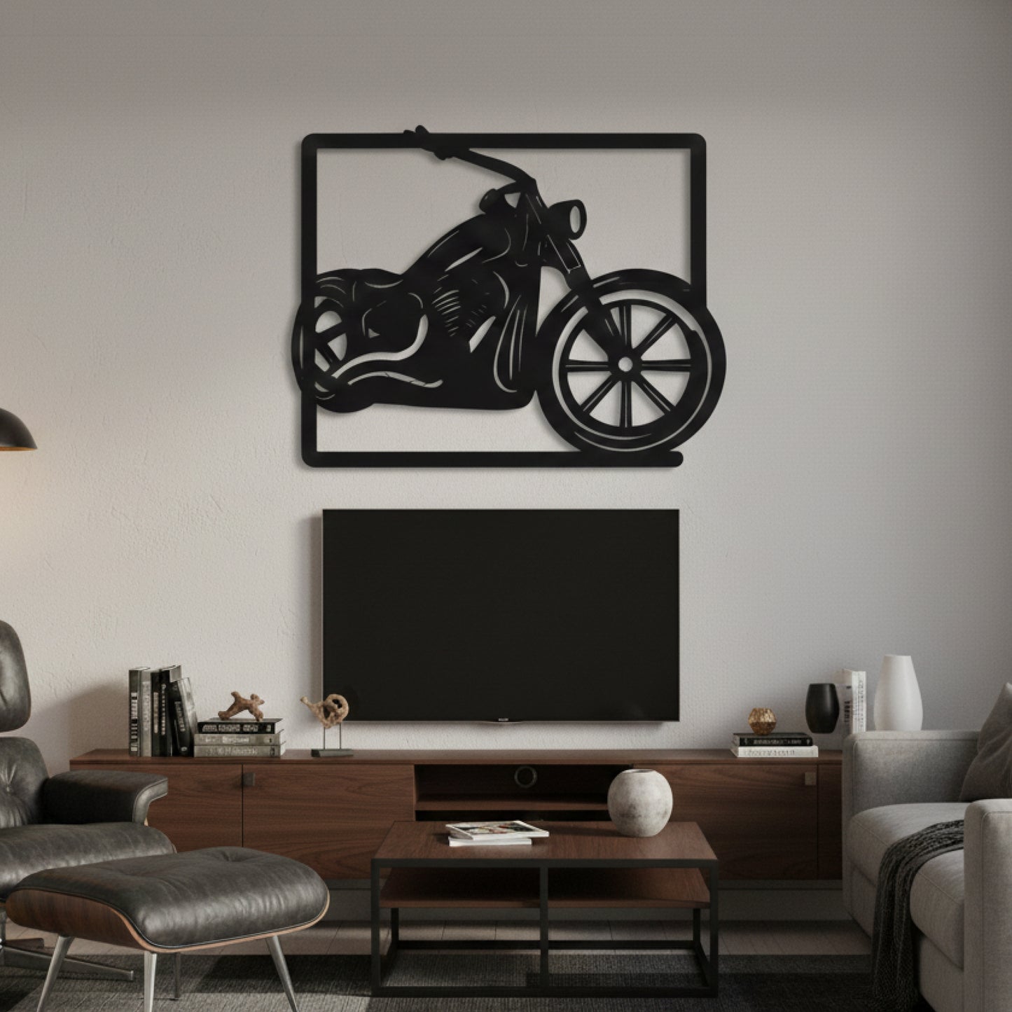 Classic Motorcycle Frame Wall Decor
