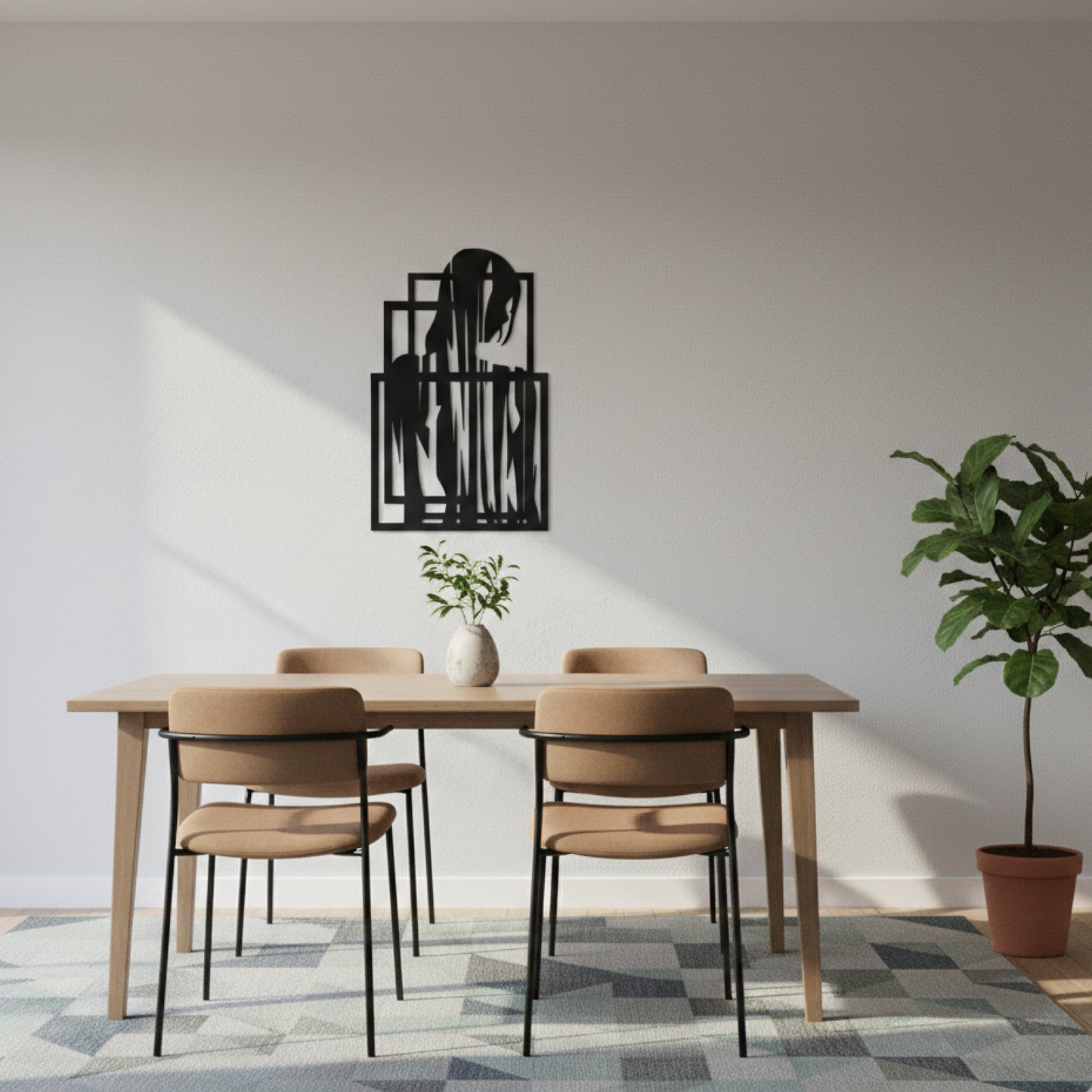 Abstract Feminine Silhouette Wall Art