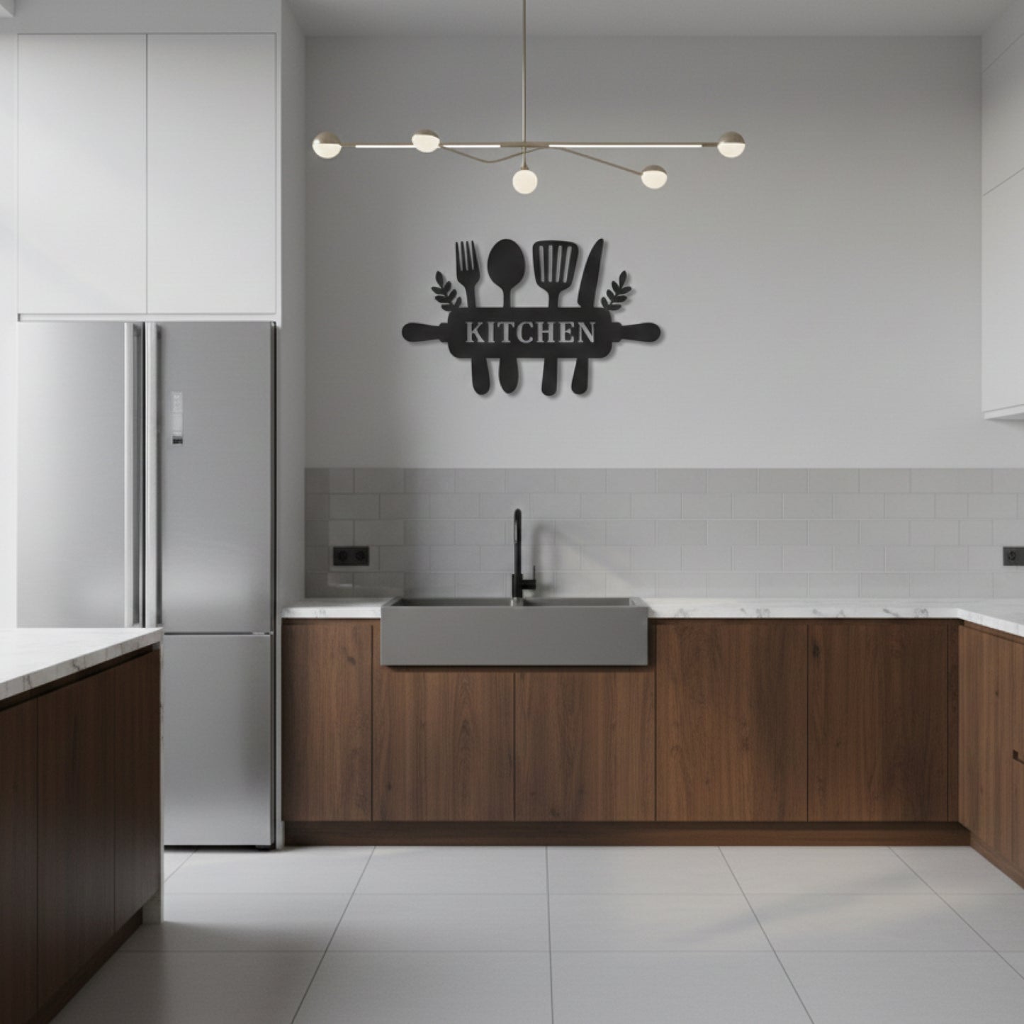 Modern Kitchen Cutlery Wall Art