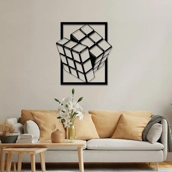 Geometric Cube Illusion Wall Art