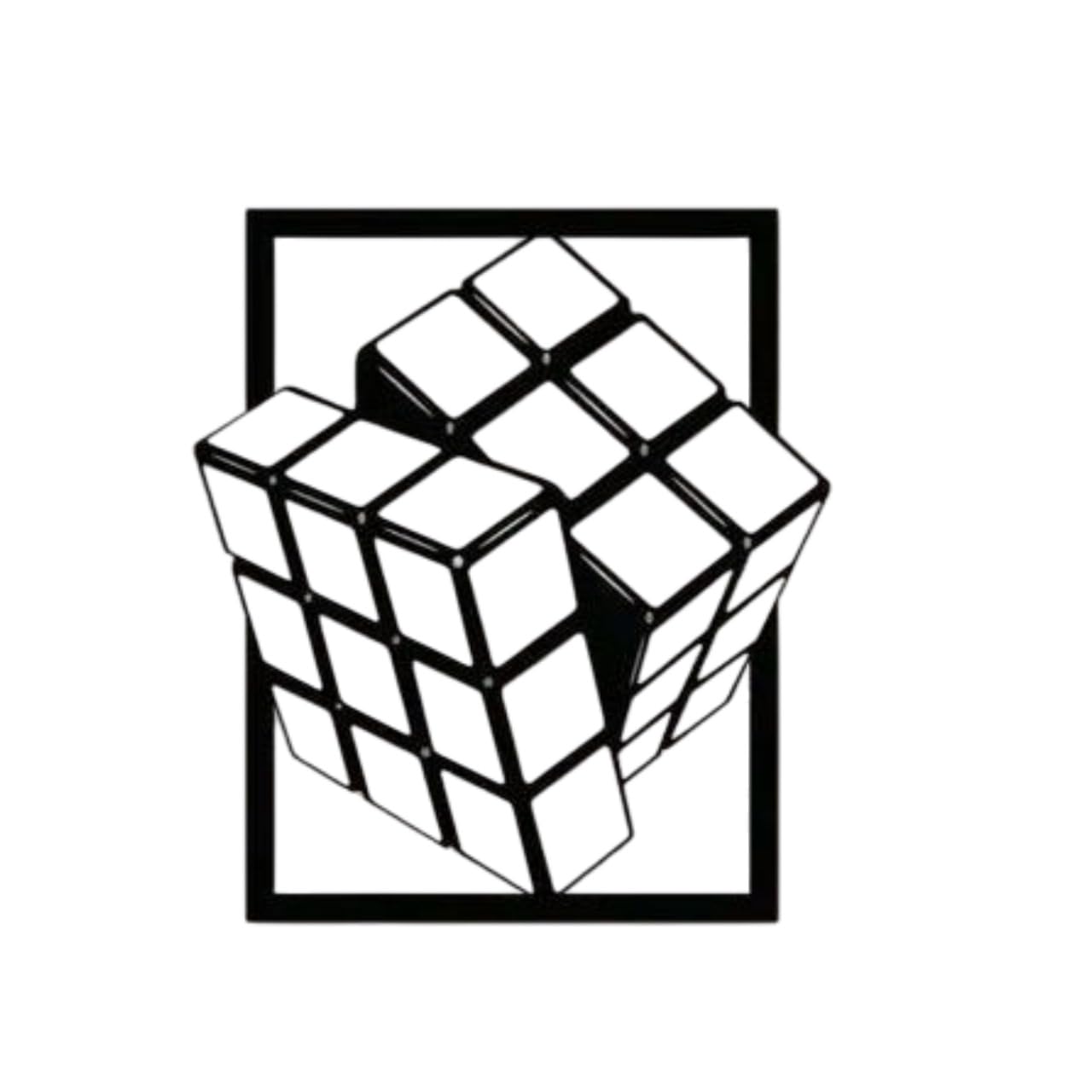 Geometric Cube Illusion Wall Art