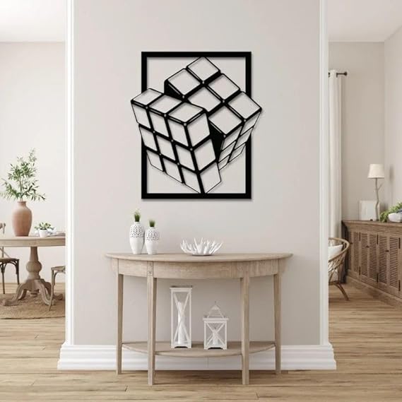 Geometric Cube Illusion Wall Art