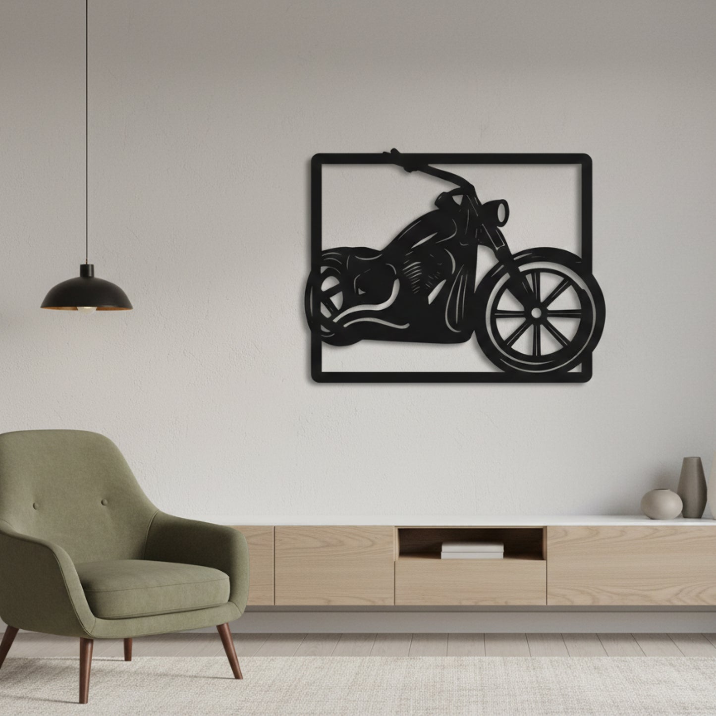 Classic Motorcycle Frame Wall Decor