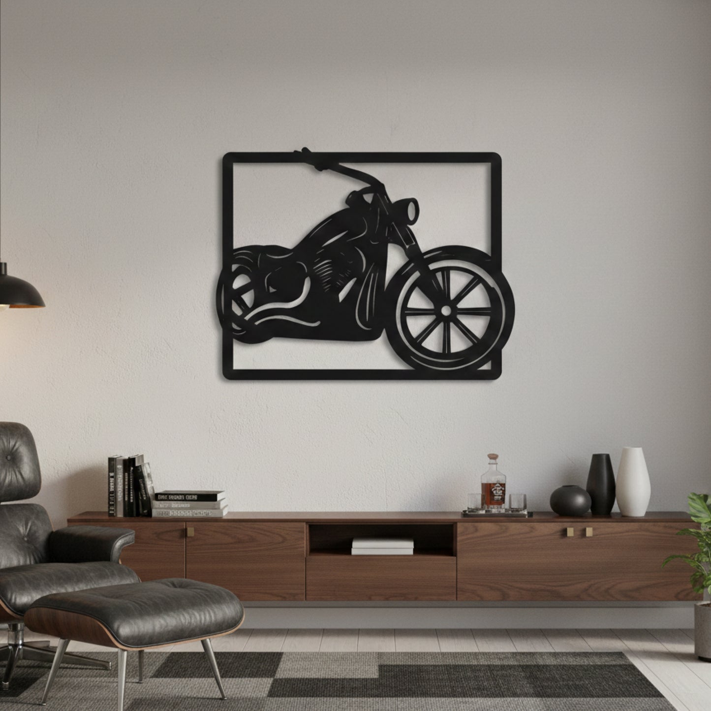 Classic Motorcycle Frame Wall Decor