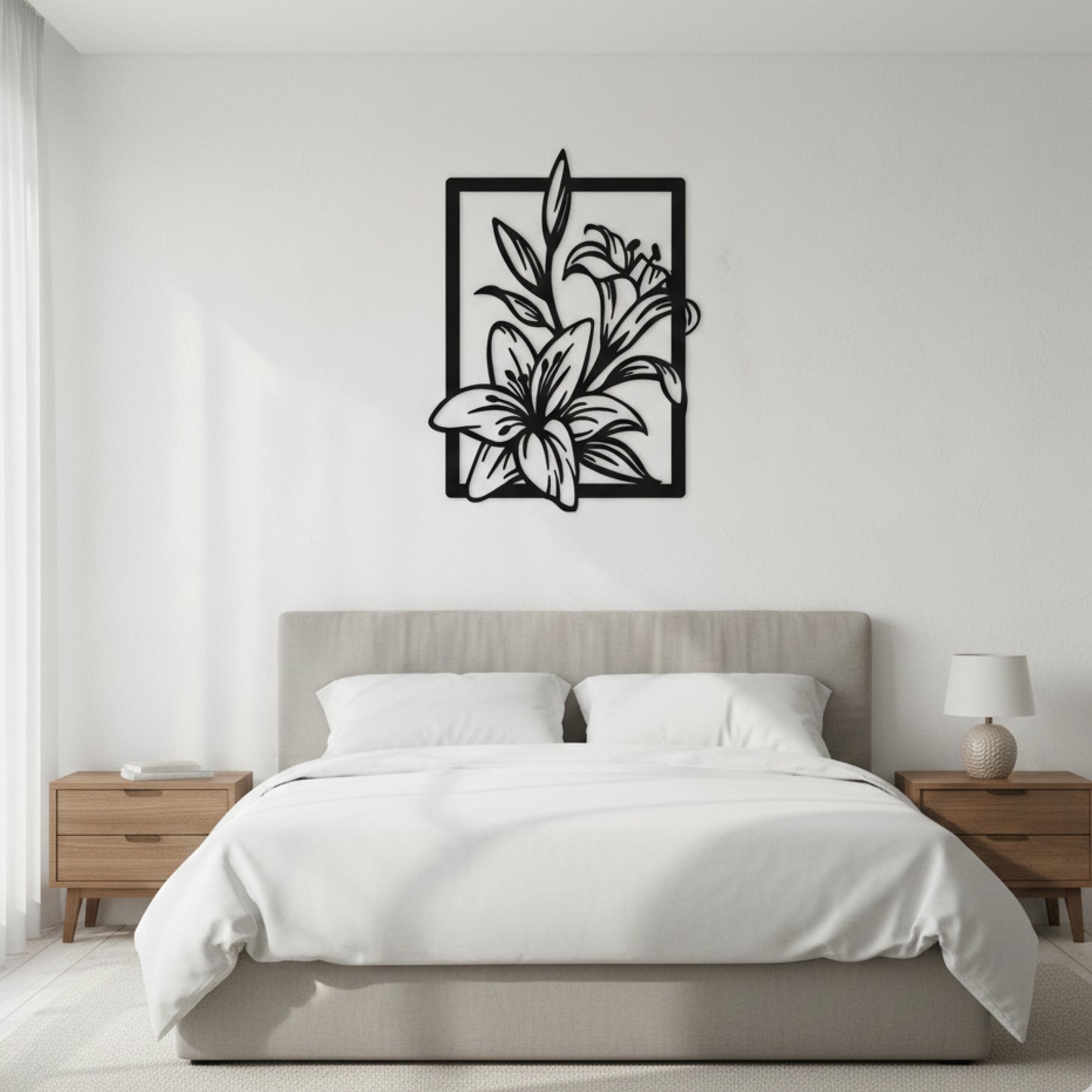 Minimal Floral Frame Wall Decor