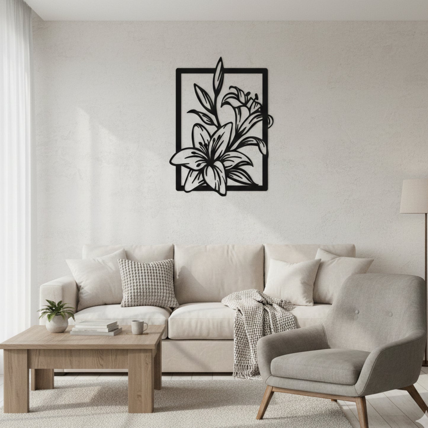 Minimal Floral Frame Wall Decor