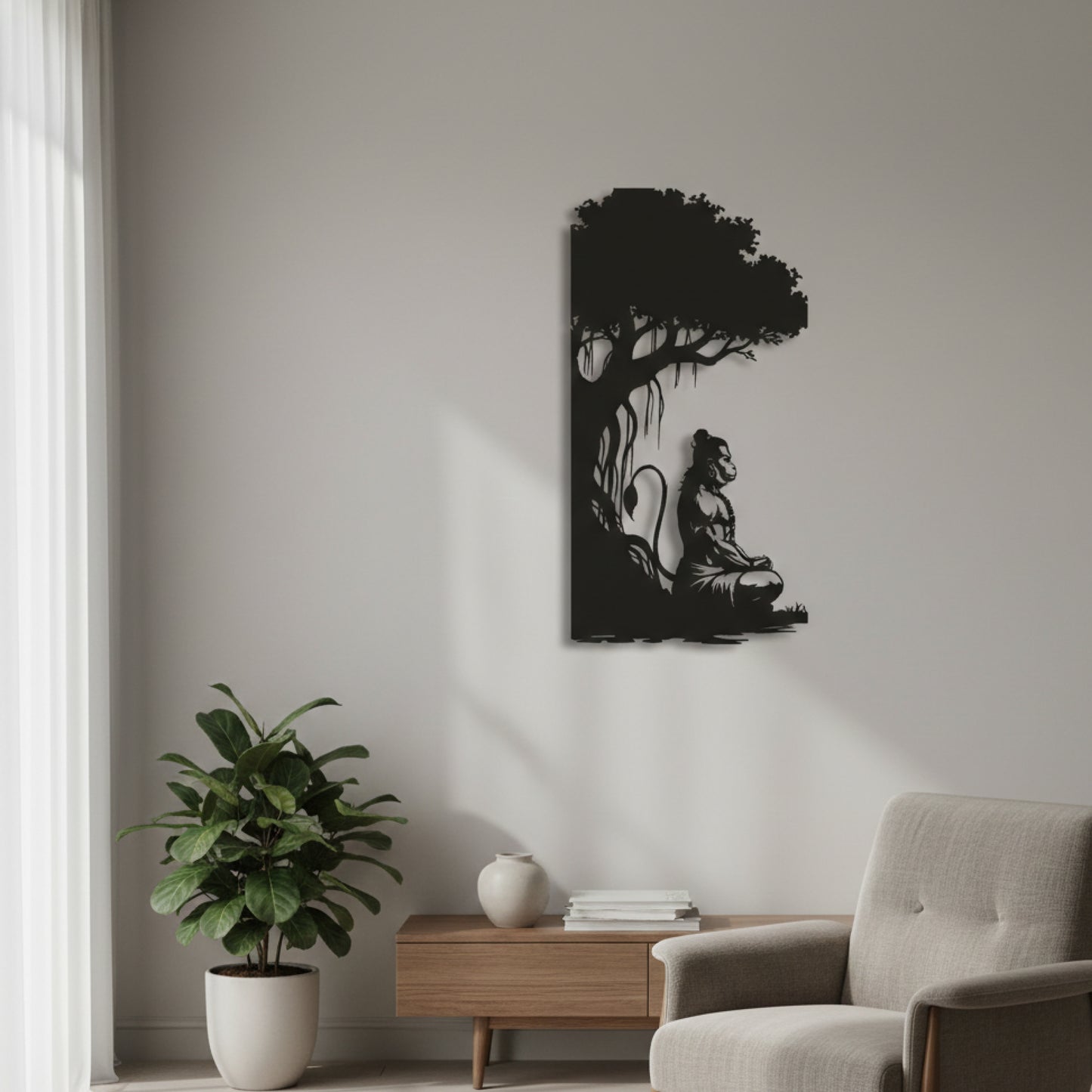 Meditating Hanumanji Under Tree