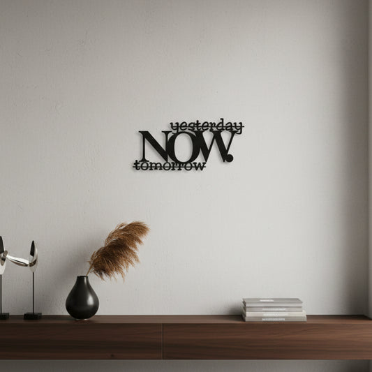 NOW – Minimal Typography Wall Decor