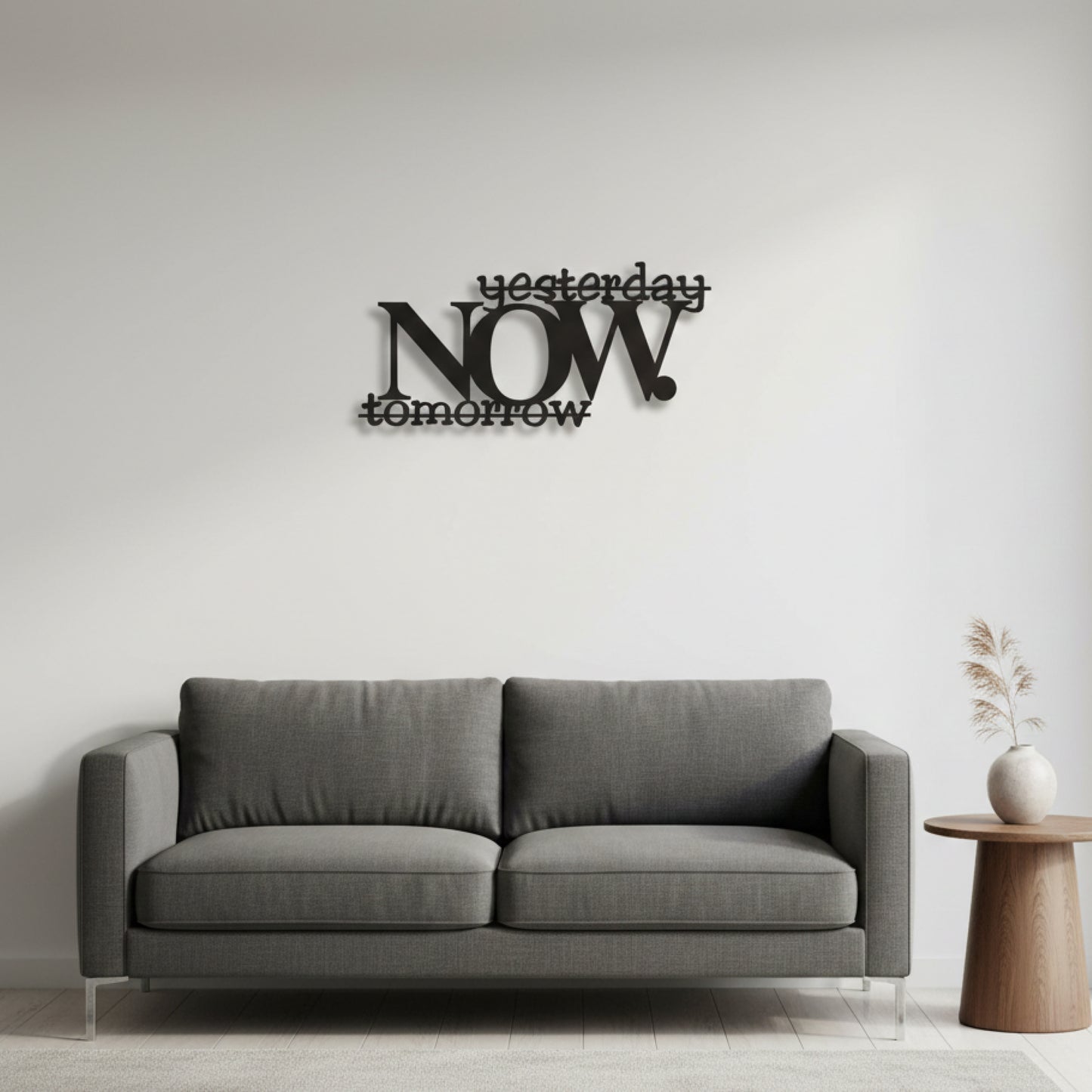 NOW – Minimal Typography Wall Decor