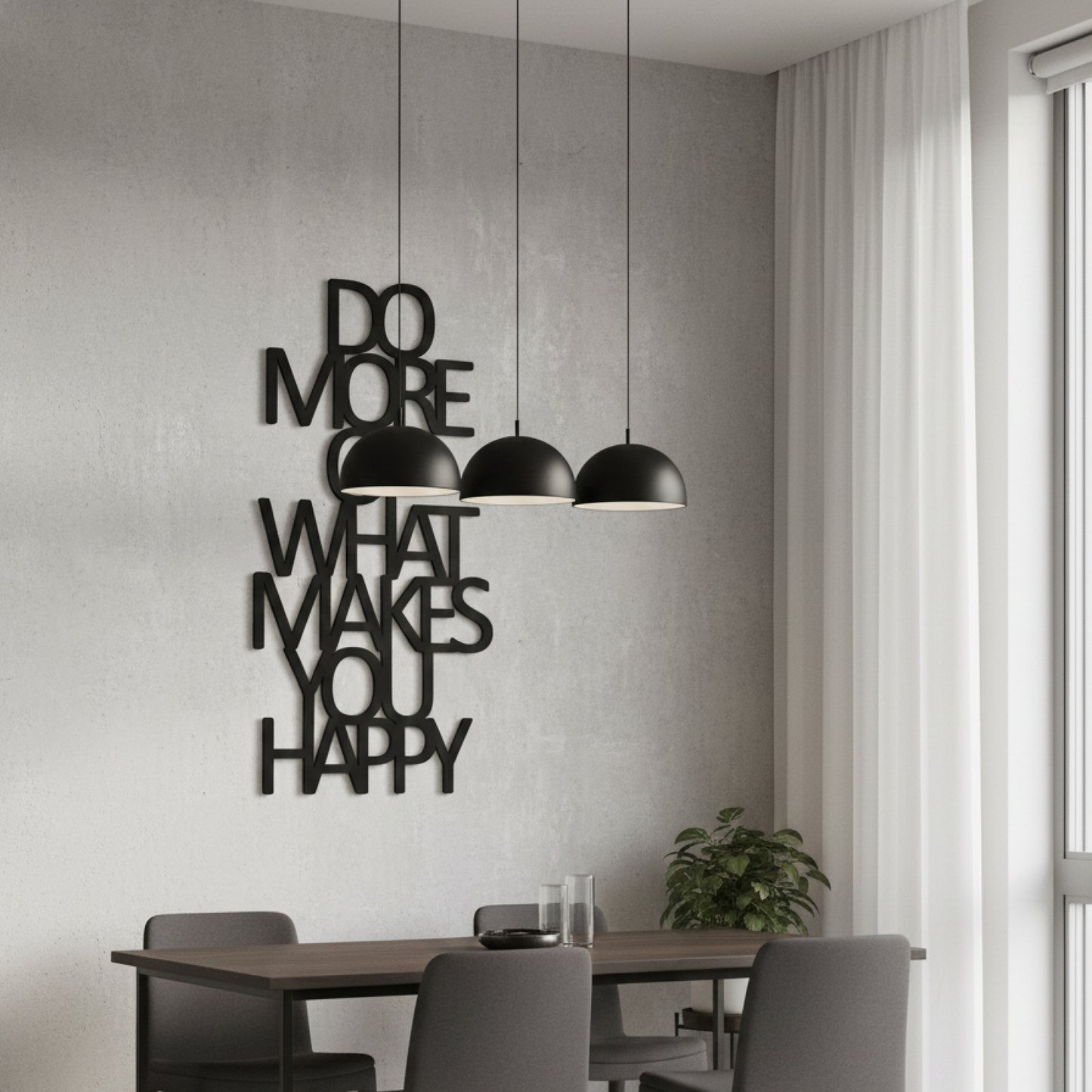 Vertical Typography Wall Decor
