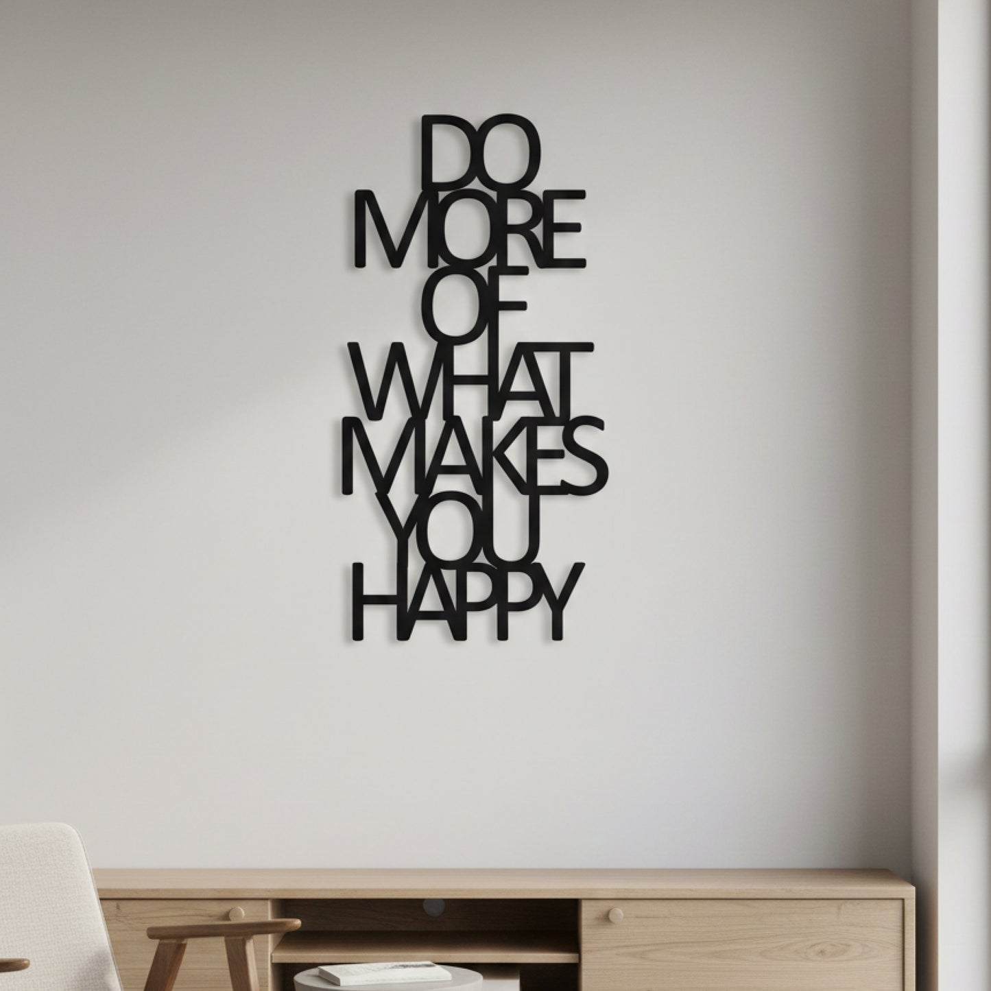 Vertical Typography Wall Decor