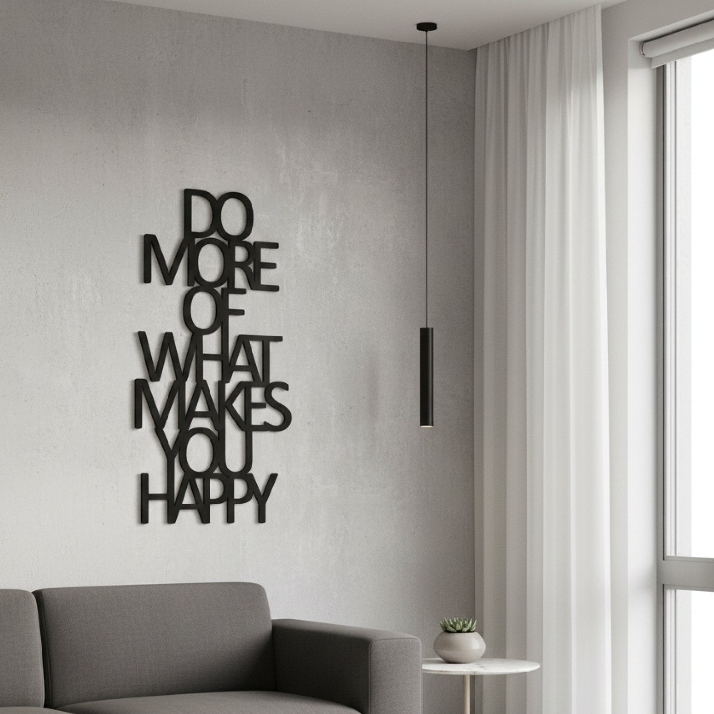 Vertical Typography Wall Decor