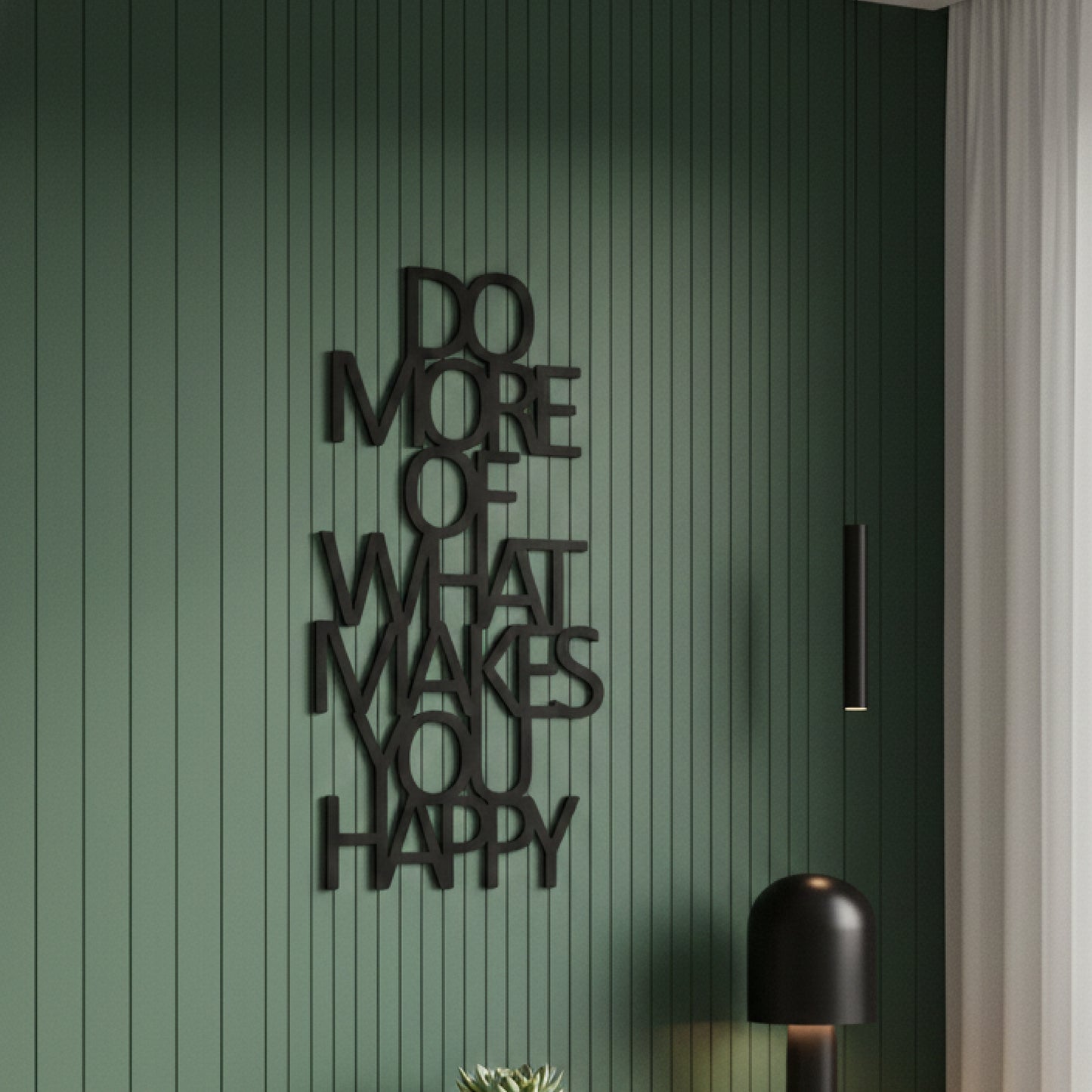 Vertical Typography Wall Decor