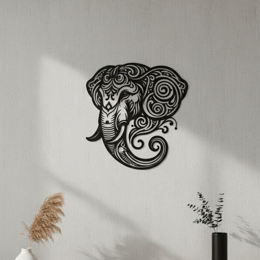 Intricate Ganesha Line Art Wall Decor