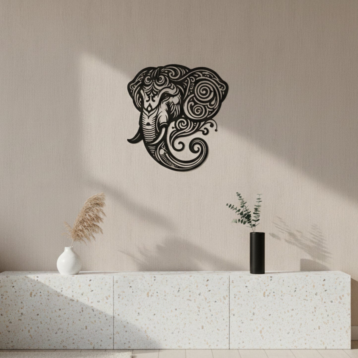 Intricate Ganesha Line Art Wall Decor