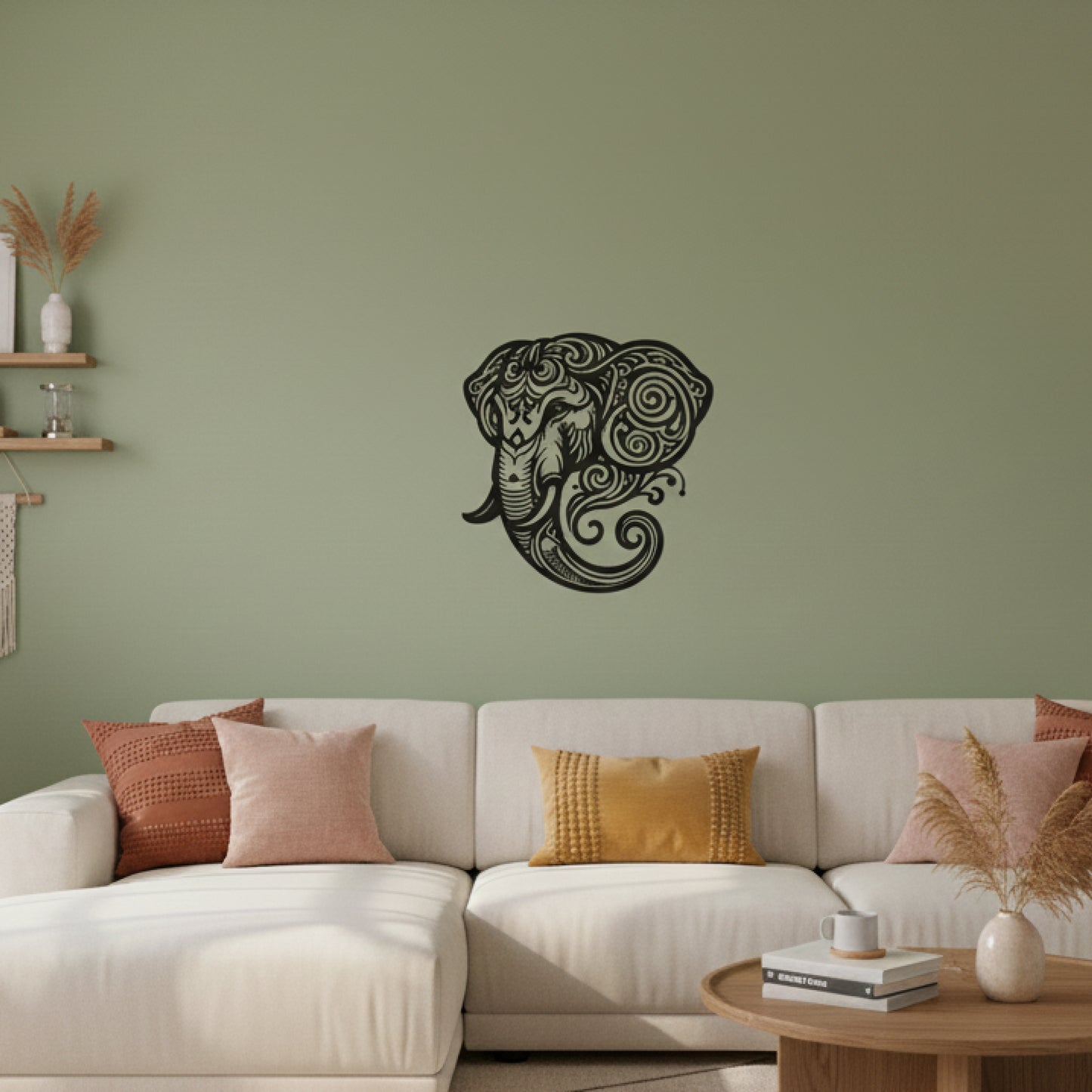 Intricate Ganesha Line Art Wall Decor