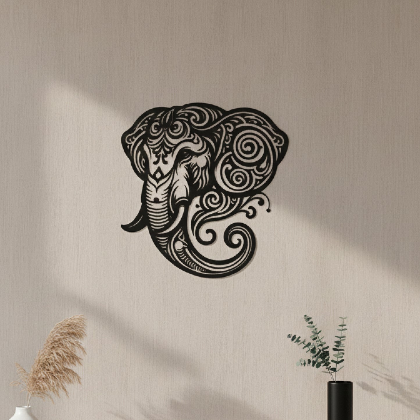 Intricate Ganesha Line Art Wall Decor