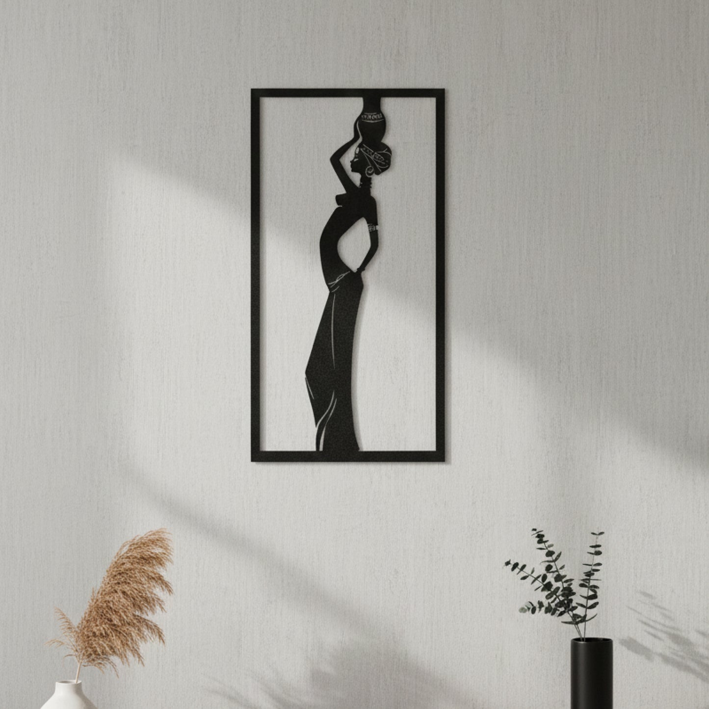 Graceful Woman Silhouette Wall Art