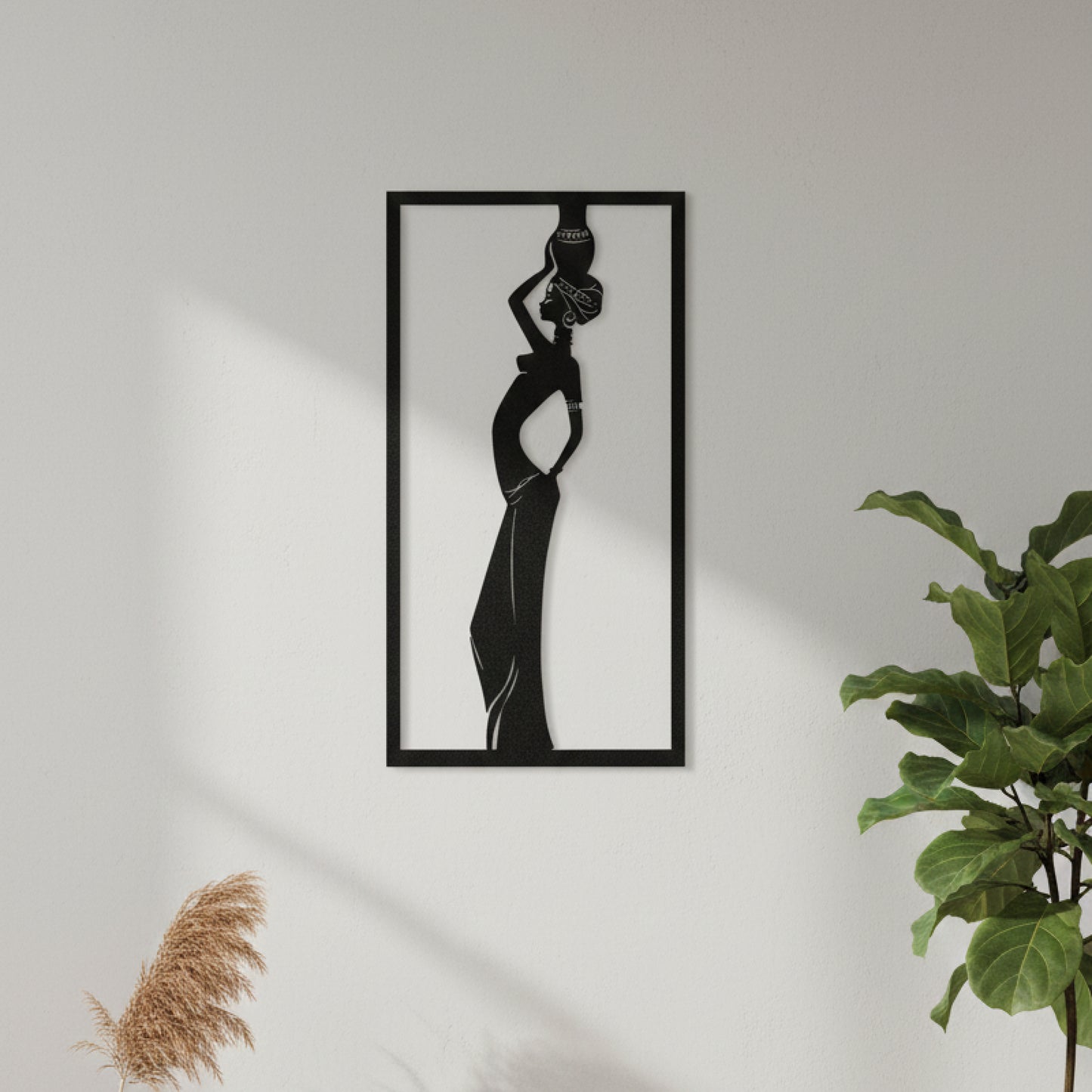 Graceful Woman Silhouette Wall Art