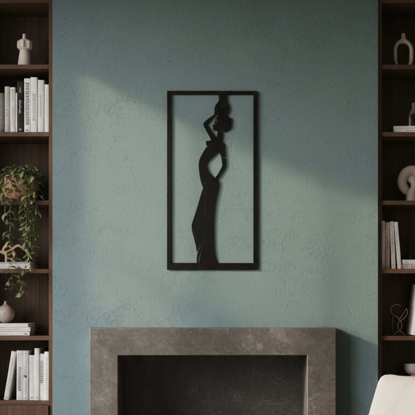 Graceful Woman Silhouette Wall Art