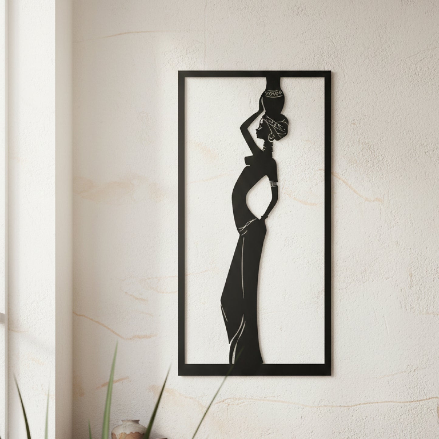 Graceful Woman Silhouette Wall Art