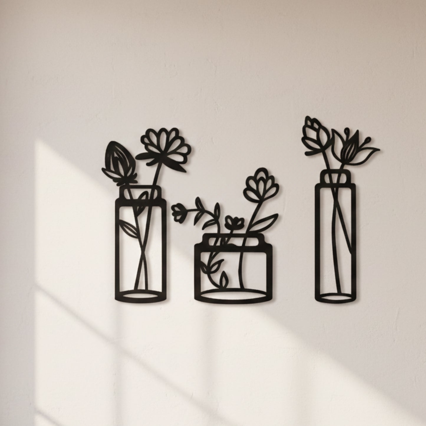 Floral Vase Wall Art Set