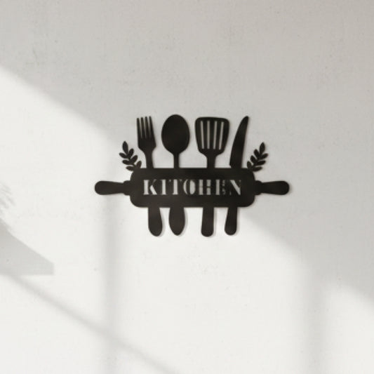 Modern Kitchen Cutlery Wall Art