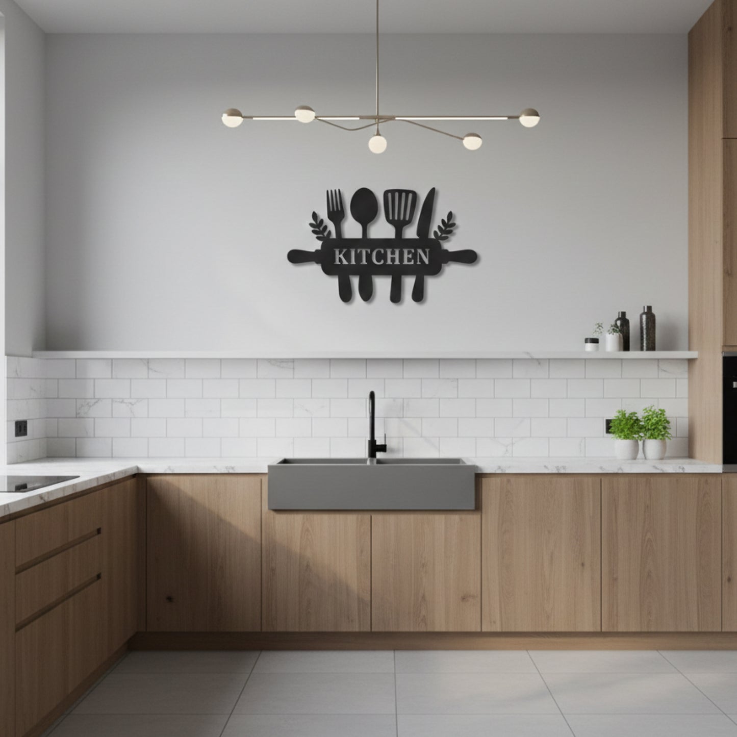 Modern Kitchen Cutlery Wall Art