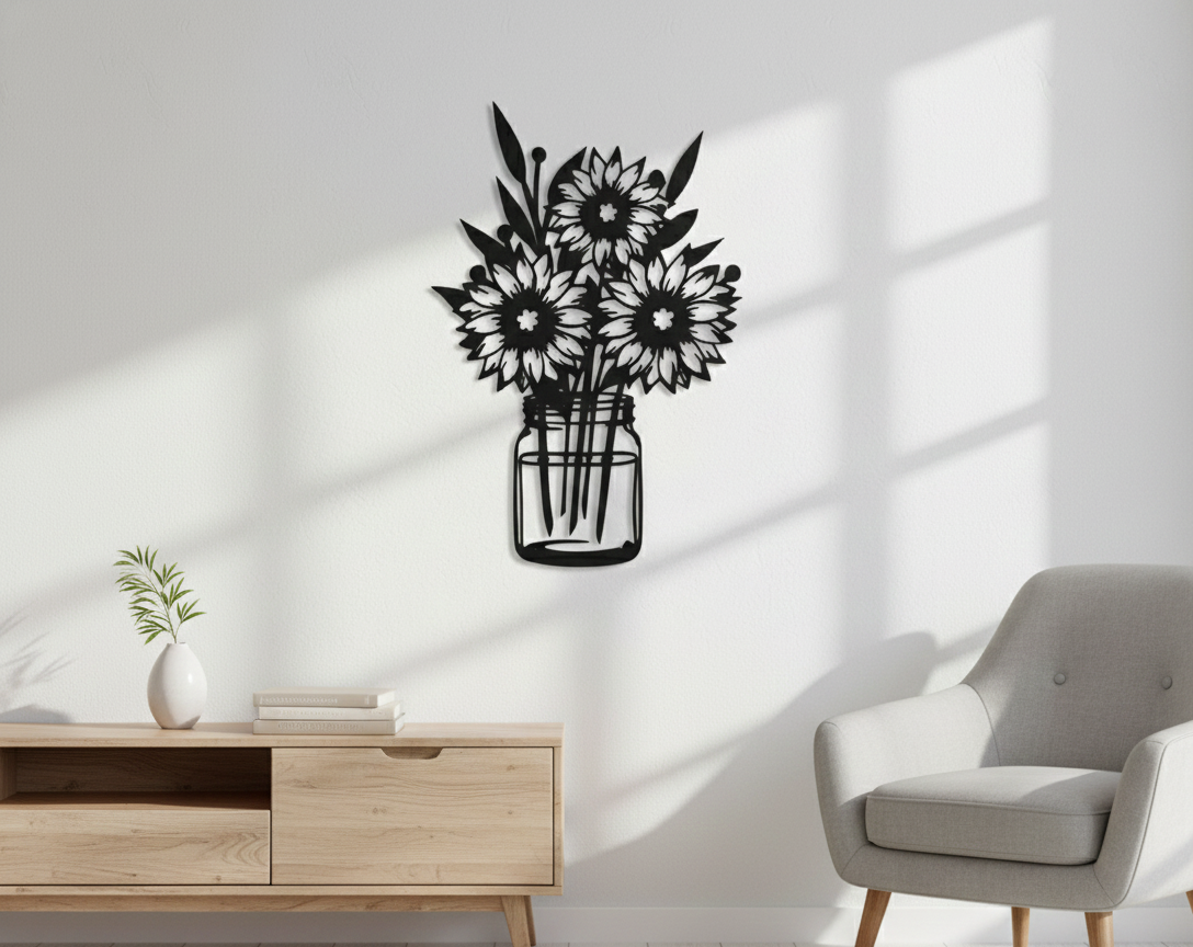 Floral Jar Wall Decor