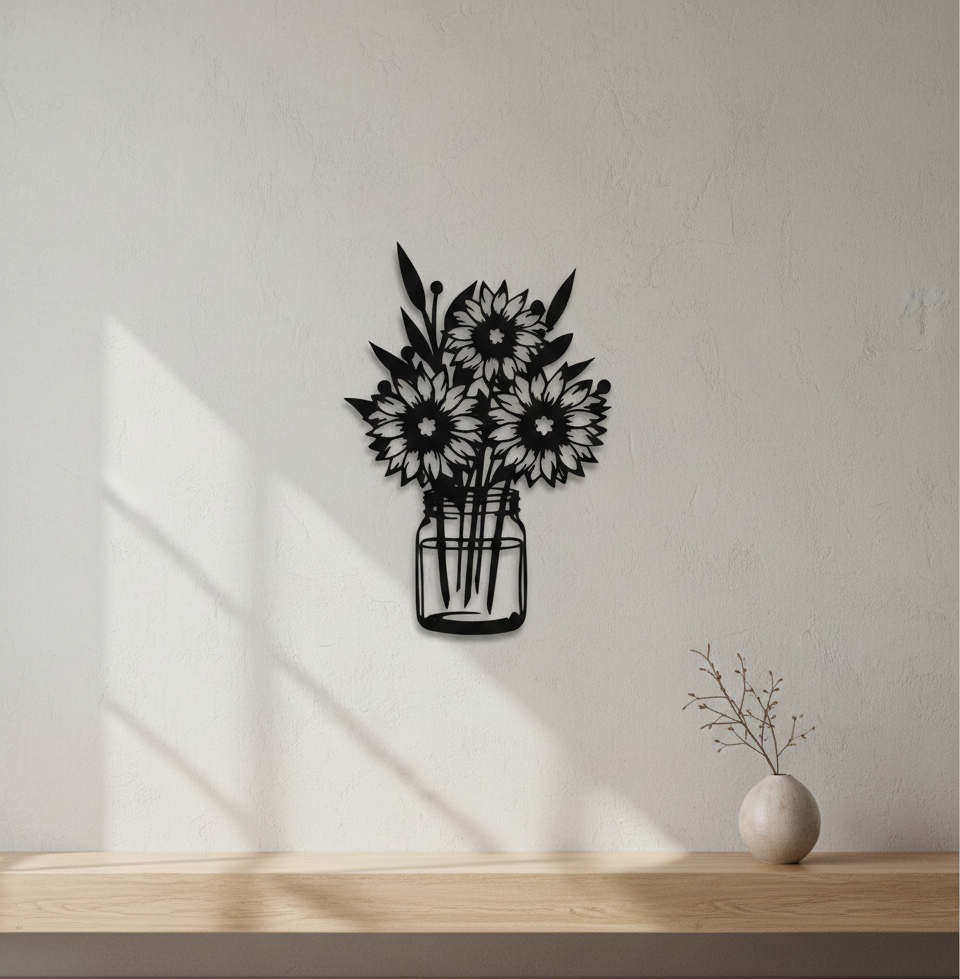 Floral Jar Wall Decor