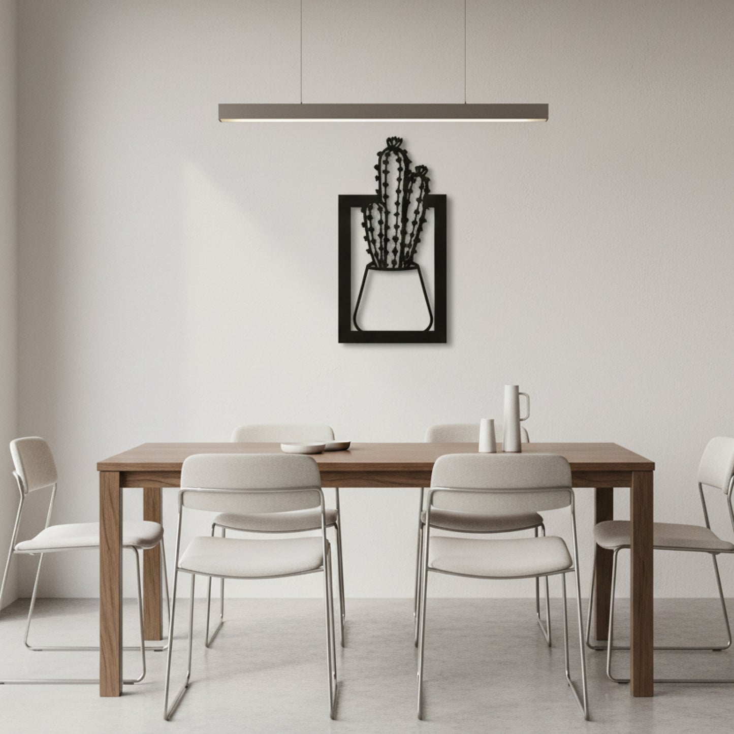 Minimal Cactus Frame Wall Decor