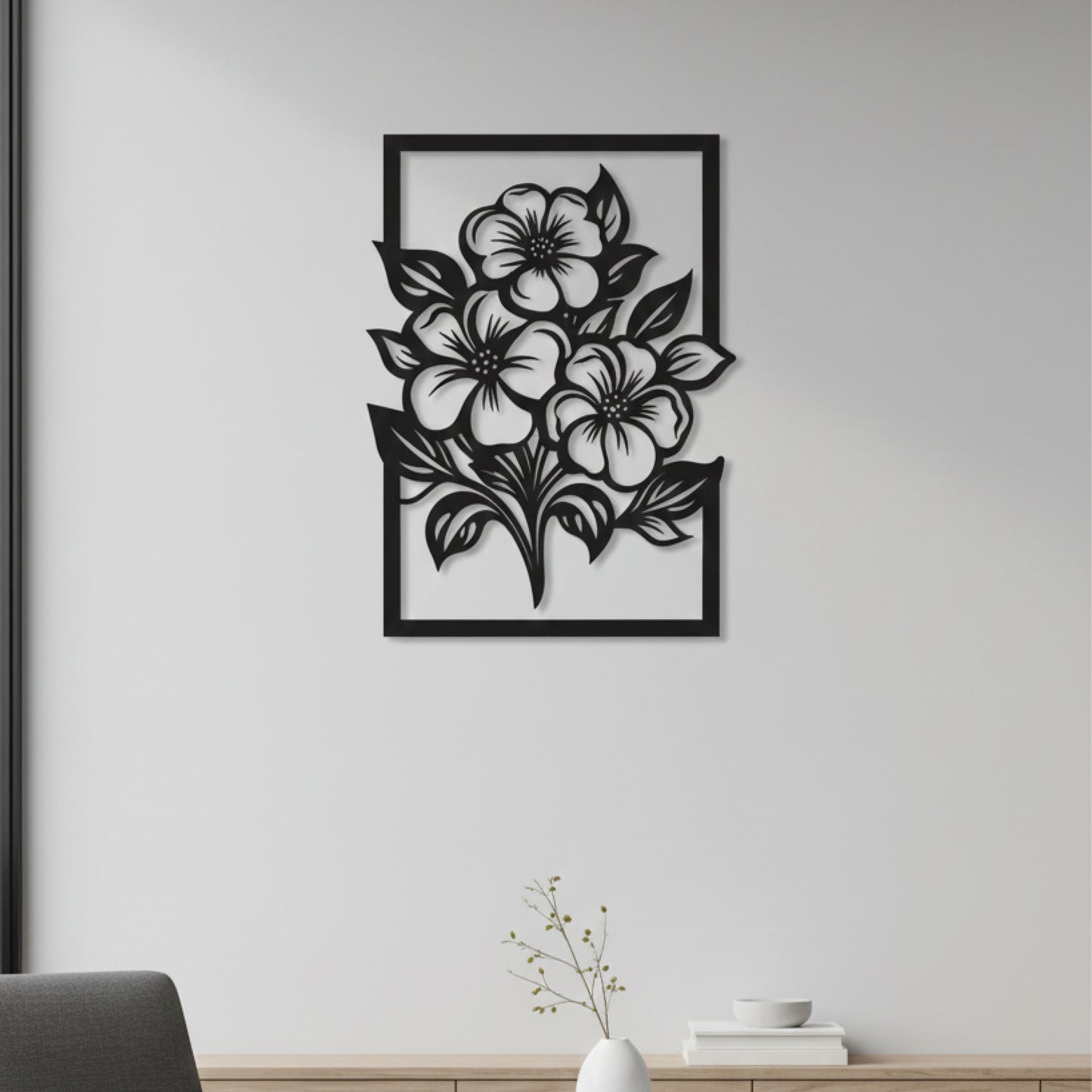 Floral Frame Wall Decor
