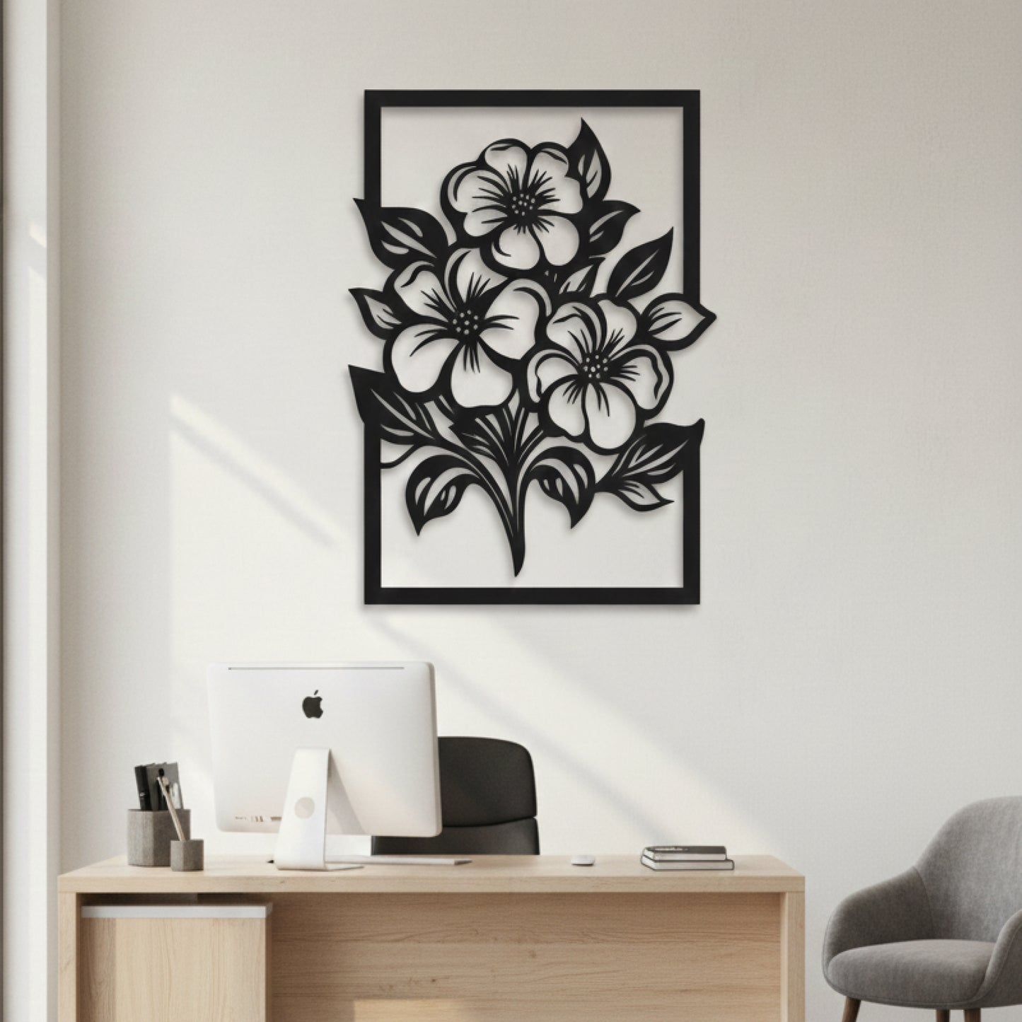 Floral Frame Wall Decor