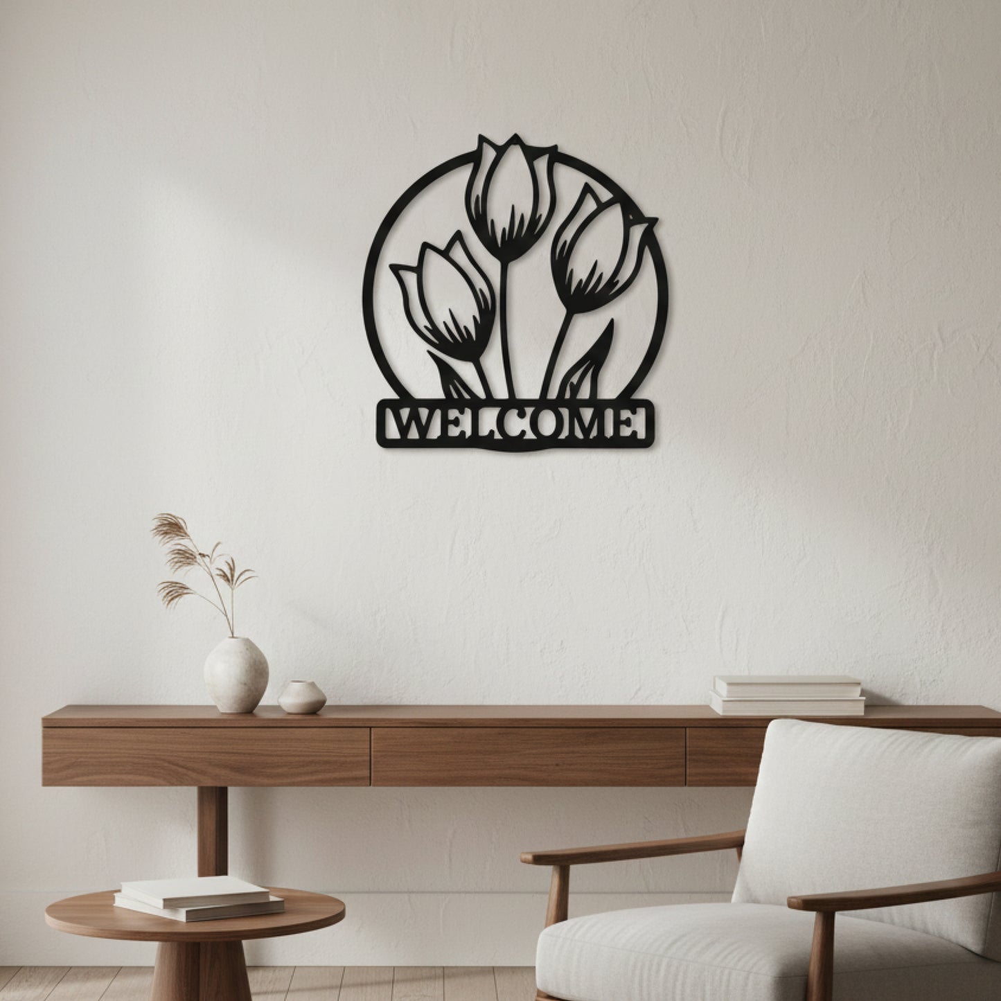 Floral Welcome Wall Decor