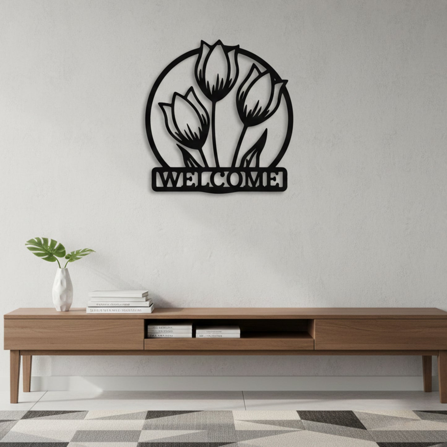 Floral Welcome Wall Decor