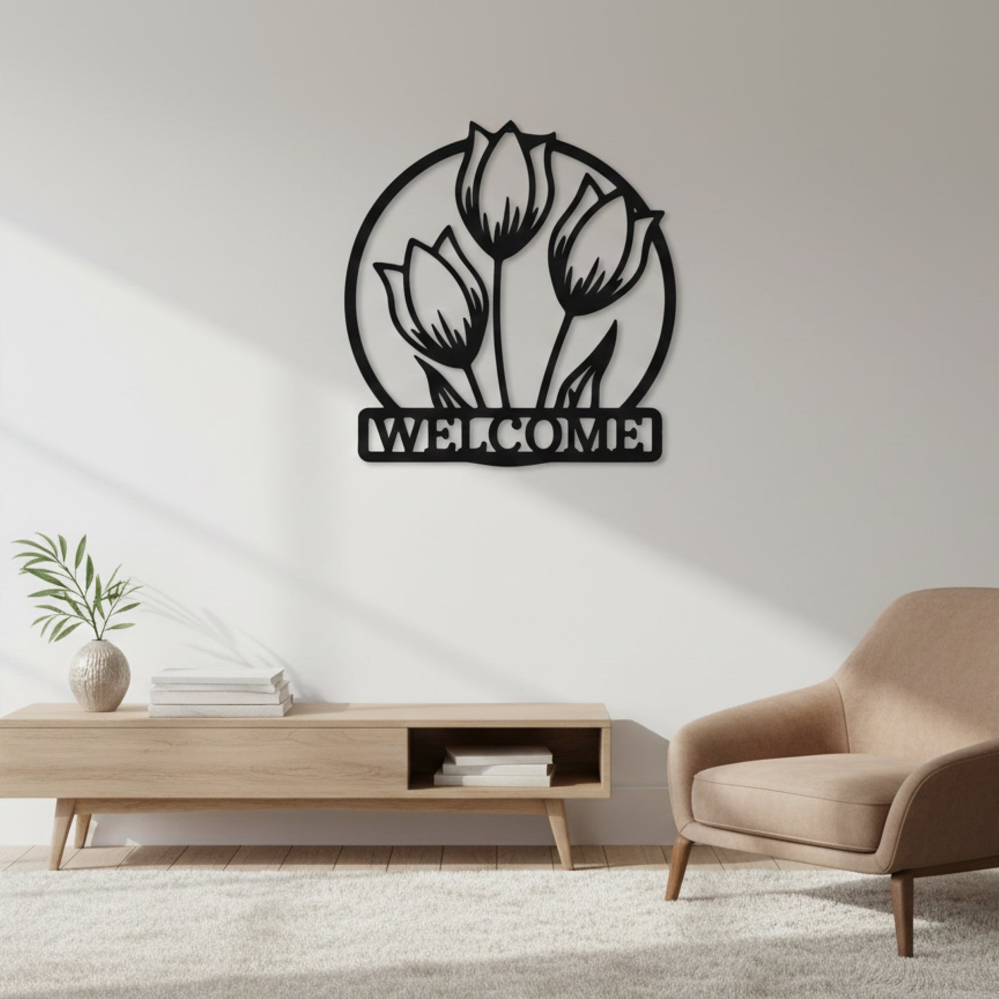 Floral Welcome Wall Decor